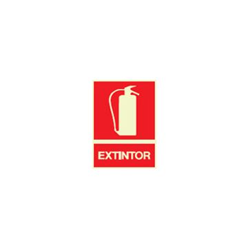 Cartel fotoluminiscente extintor