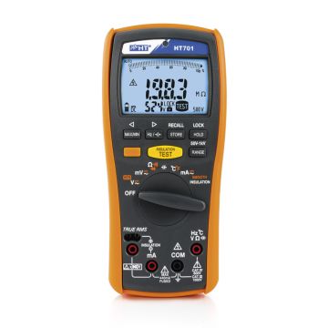 HT701TRMS - Multímetro digital profesional TRMS + medidor de Aislamiento hasta 1kV
