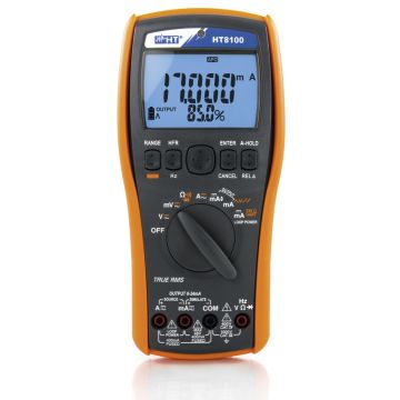 HT8100 TRMS - Multímetro digital profesional TRMS + Calibrador de procesos