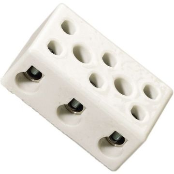 Regleta cerámica 2 polos 6 mm2