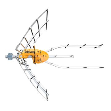 Antena serie ELLIPSE UHF (C21-48) + alimentación colectivo