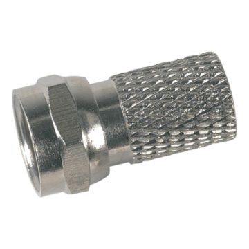 Conector F roscado con junta T100 caja 100