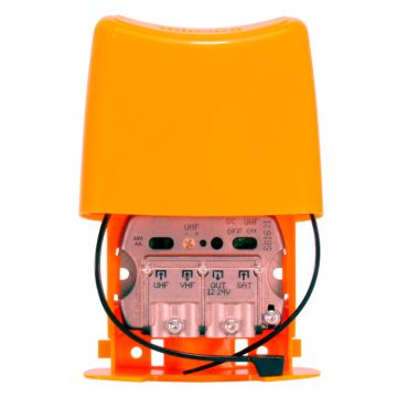 Amplificador de mástil 12..24V 3E/1S U-Vmix-FImix USOS