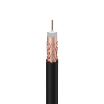 Cable coaxial CU CXT con cubierta negro