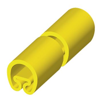 18 Manguito precortado amarillo Ø18x28 PVC plastificado