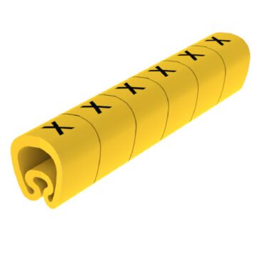 18 Señalizadores precortados amarillo Ø8 PVC plastificado