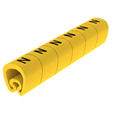 18 Señalizadores precortados amarillo Ø5 PVC plastificado