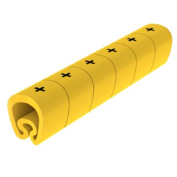 18 Señalizadores precortados amarillo Ø8 PVC plastificado