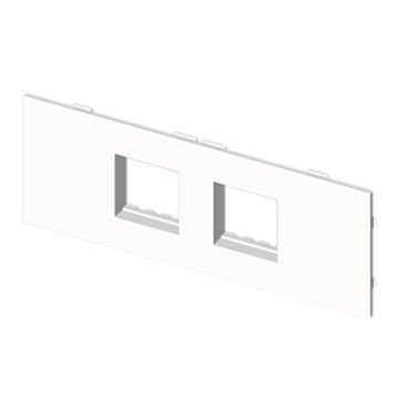 73 Placa 2 mec. Simon 27 blanco RAL9010 U24X