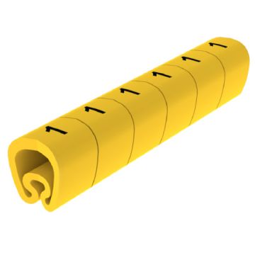 18 Señalizadores precortados amarillo Ø5 PVC plastificado