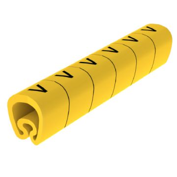 18 Señalizadores precortados amarillo Ø5 PVC plastificado