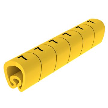18 Señalizadores precortados amarillo Ø5 PVC plastificado