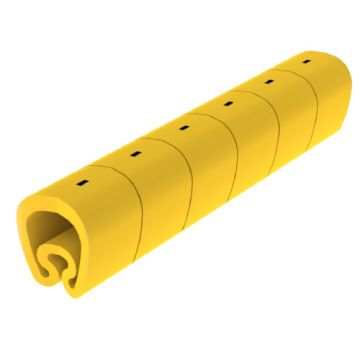 18 Señalizadores precortados amarillo Ø5 PVC plastificado