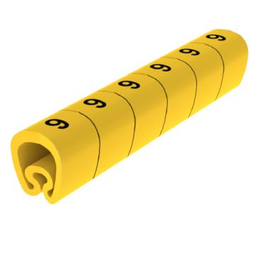 18 Señalizadores precortados amarillo Ø5 PVC plastificado