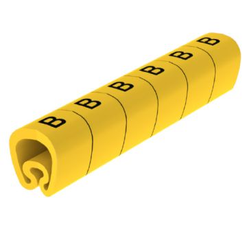 18 Señalizadores precortados amarillo Ø5 PVC plastificado
