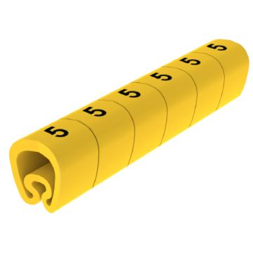 18 Señalizadores precortados amarillo Ø8 PVC plastificado