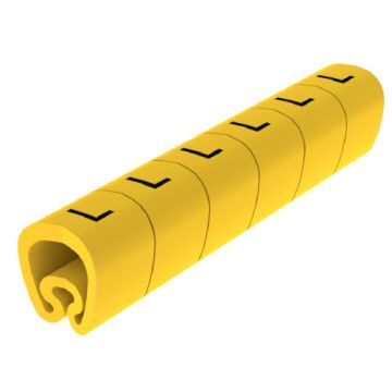18 Señalizadores precortados amarillo Ø5 PVC plastificado