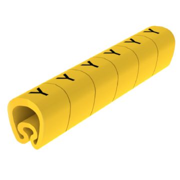 18 Señalizadores precortados amarillo Ø5 PVC plastificado