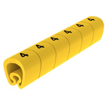 18 Señalizadores precortados amarillo Ø5 PVC plastificado