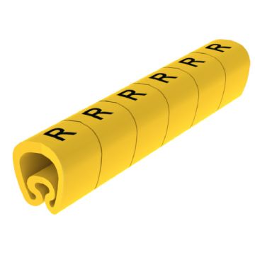 18 Señalizadores precortados amarillo Ø8 PVC plastificado