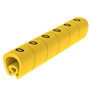 18 Señalizadores precortados amarillo Ø5 PVC plastificado