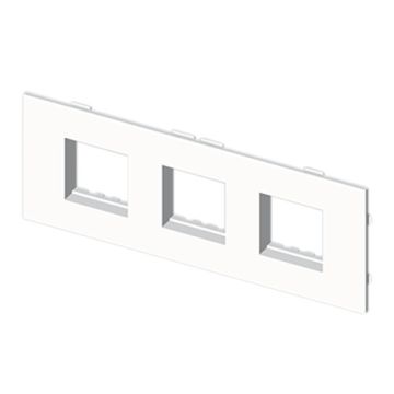 73 Placa 3 mec. Simon 27 blanco RAL9010 U24X