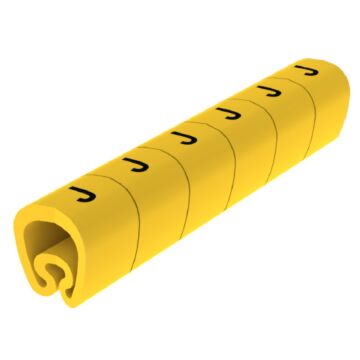 18 Señalizadores precortados amarillo Ø5 PVC plastificado