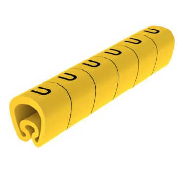 18 Señalizadores precortados amarillo Ø5 PVC plastificado