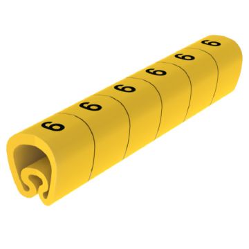 18 Señalizadores precortados amarillo Ø8 PVC plastificado