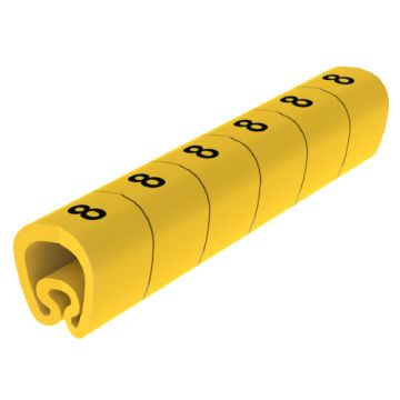 18 Señalizadores precortados amarillo Ø5 PVC plastificado