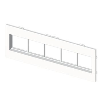 73 Placa 5 mec. Simon 27 blanco RAL9010 U24X