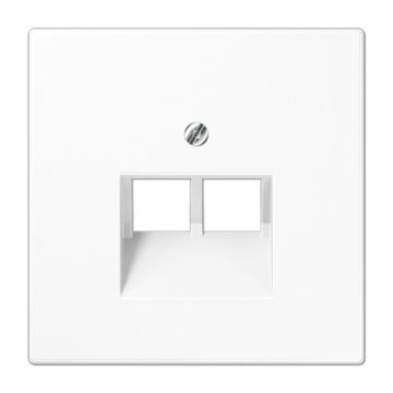 Placa Mod.Jack 2 tomas. LS bl. alpi. 