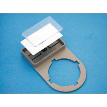 Porta-tarjetas adhesivo cuadrado para pulsadores PTPSA-22