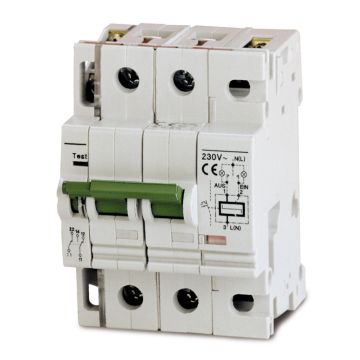 MCB.P C-2p-63A, Disyuntor motorizado para protección magnetotérmica y diferencial con reconexión por