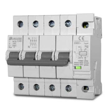 MCB.P C-3p+N-63A, Disyuntor motorizado para protección magnetotérmica y diferencial con reconexión p
