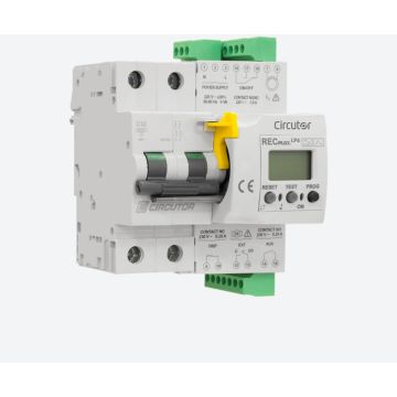 Relé diferencial reconectador con magnetotérmico para funcionar con transformador diferencial externo, 2 polos curva C