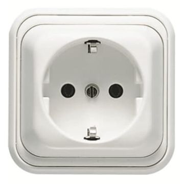 Base enchufe 2P+T lateral schuko BL