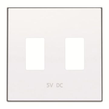 Tapa cargador USB doble BL