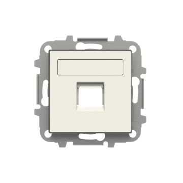Tapa 1 conector con persiana BL