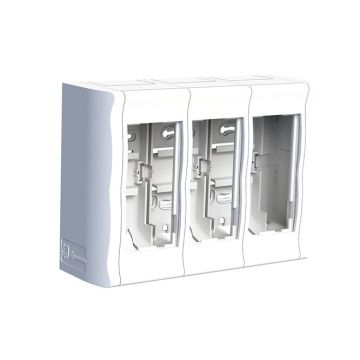 Caja de superficie Plus con 2 módulos blanco nieve