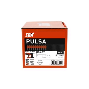Clavo para hormigón hierro estándar HC6-17 + gas P800 (500u)