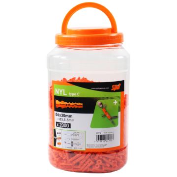 Juego taco NYL-II 6x30 collar (bidón 2000u)
