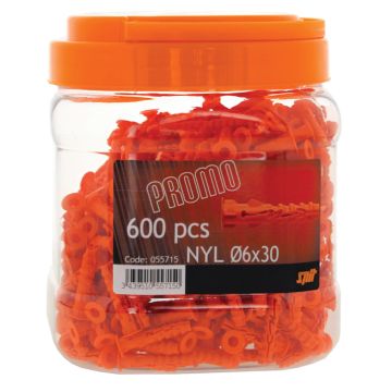 Juego taco NYL-II 6x30 collar (bidón 600u)