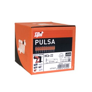 Clavo para hormigón hierro estándar HC6-22 + gas P800 (500u)