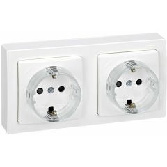 Schuko doble precableado