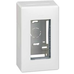Caja pared superficie 1 módulo doble bl.
