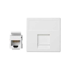 Placa v&d plana cg+1 rj45 cat.6 utp bl.