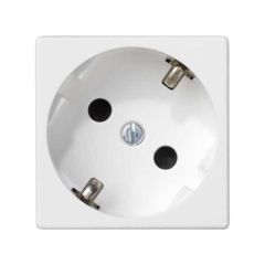 Base enchufe schuko a tornillo blanco