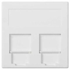 Placa v&d plana cg 2 rj45 keys./syst. bl