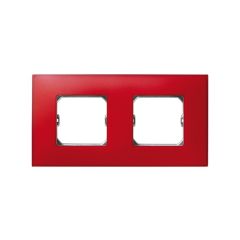 Placa simon 27 neos con 2 módulos anchos o 4 estrechos rojo mate